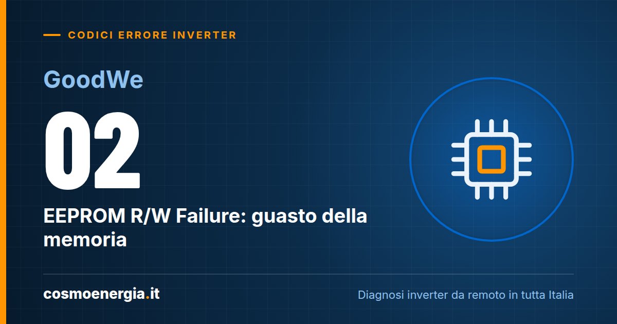 GoodWe Errore 02 “EEPROM R/W Failure”: Guasto della Memoria – Cosa Fare