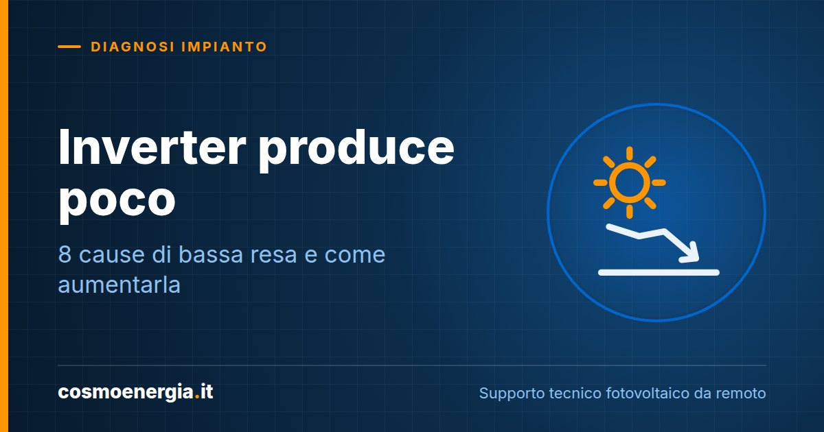 Inverter Produce Poco: 8 Cause e Come Aumentare la Resa