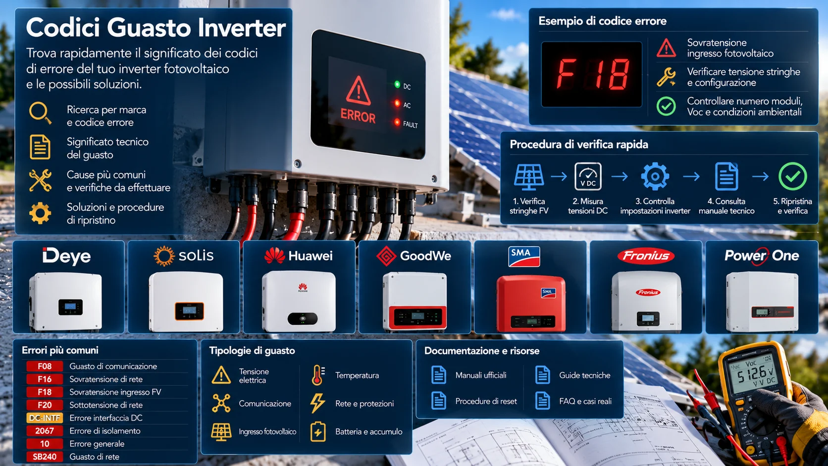Codici guasto inverter