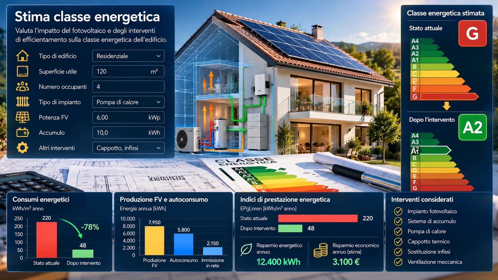 Stima classe energetica